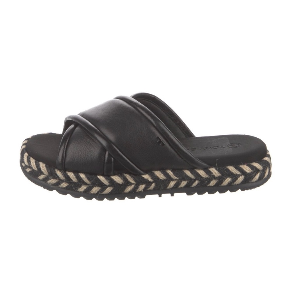 EUC Tory Burch Leather Printed Espadrilles